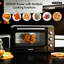 GEEPAS Mini Oven & Grill Rotisserie Baking Roasting & Grilling 1600W Temp Control 100–230°C Double Glass Door 60min Timer Auto Shut Off Bell-124324993-124324995