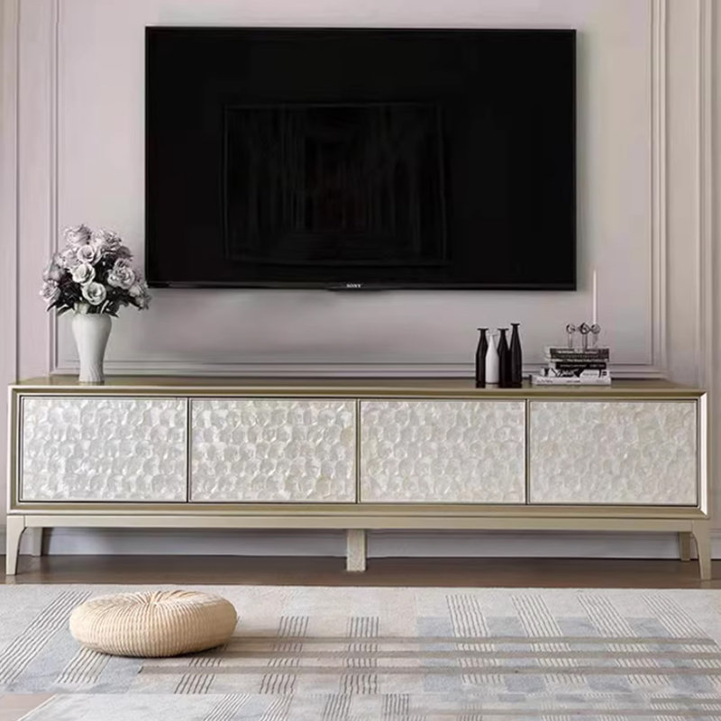 Modern Gold Manufactured Wood TV Stands, 70.87