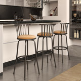 Monarrez 24" and 29" Seat Height Adjustable Counter Stool Bar Stools With Metal Frame For Kitchen Island Home Pub