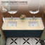 Comptoir de salle de bain double 60 po avec lavabo 60 po - Pour meuble-lavabo, sans armoire