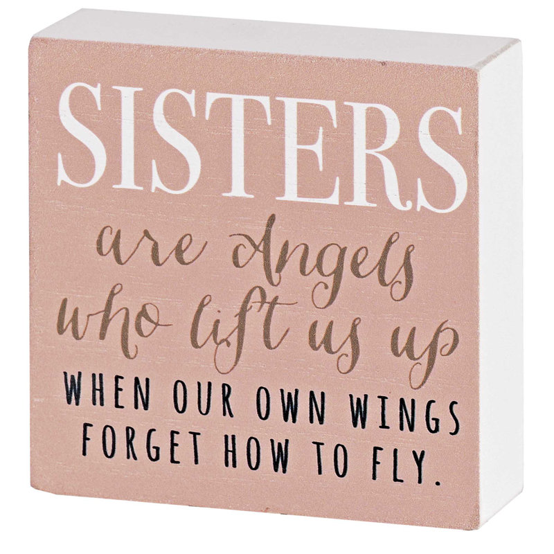 Tabletop Plaque Sisters 3X3