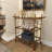 Metal Rolling 3 Mirrored Shelves Bar Cart with Handles