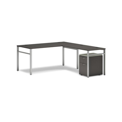 Mod L-Shaped Solid Wood Steel Laminate Executive Desk