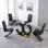 Glass Top Metal Base Dining Table