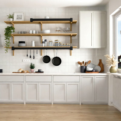 Paquet de 30 poignées d'armoire noir mat Haidms, centre de trou de 3 pouces, poignées de tiroir carrées, quincaillerie d'armoire de cuisine en acier inoxydable