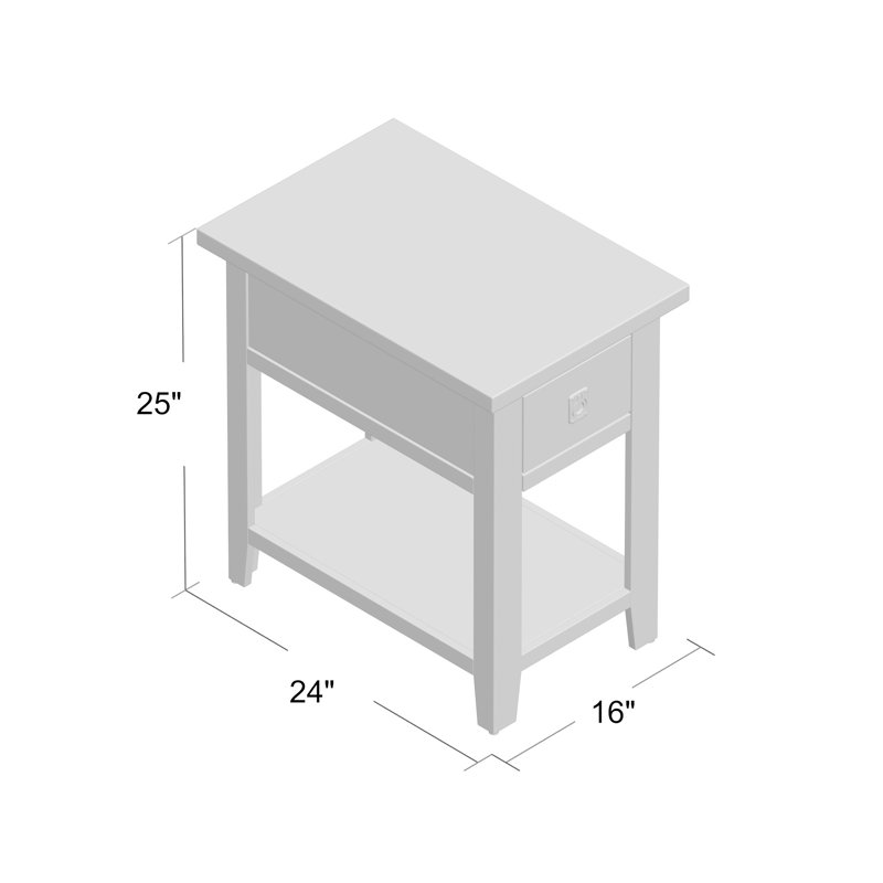 Table de bout avec rangement Mariama