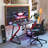 Small Gaming Desk With LED Lights, Computer Desk For Home Small Space, Gaming Table With Carbon Fibre Surface, PC Gamer Desk For Kids-1658182073-1658182072