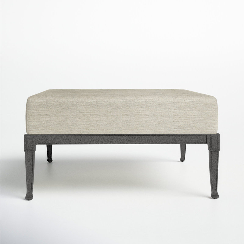 Wiltshire Outdoor Ottoman, Pewter, Impact Vapor Gray Sunbrella®
