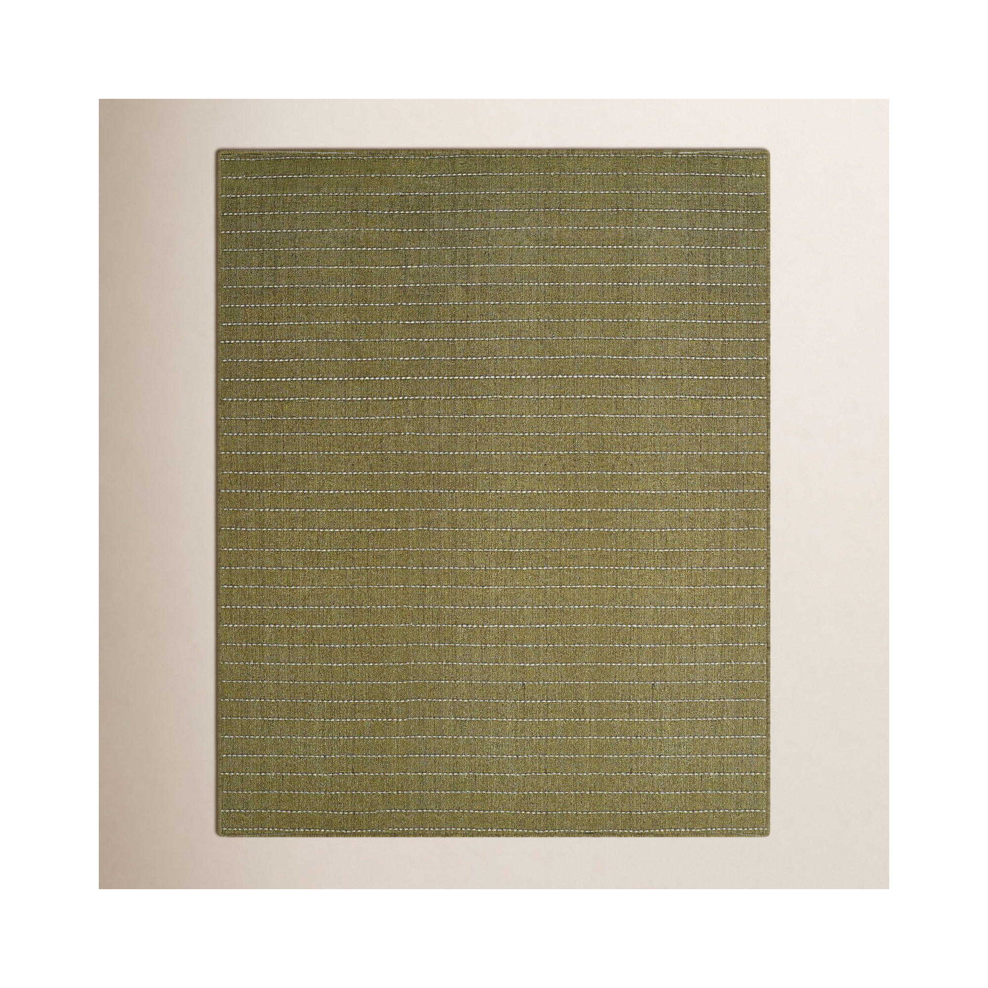 Amita Handmade Green Rug, Rectangle 8' x 10'