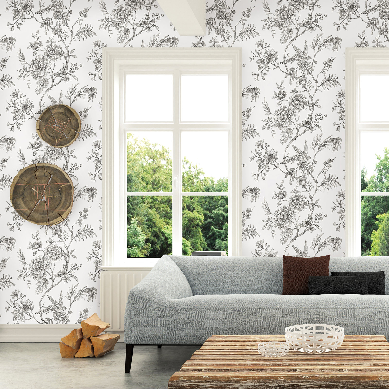 Melvin Wallpaper Roll, Gray