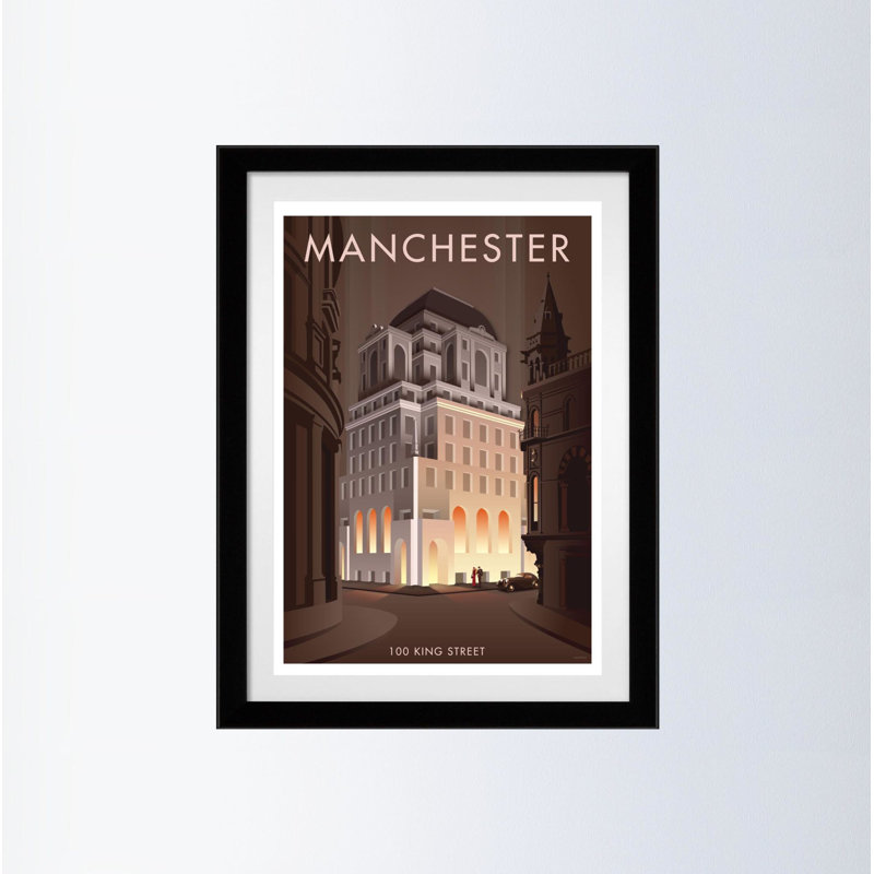 Manchester 9 by Stephen Millership - Print, Black, 54 cm H x 44 cm W x 2.2 cm D