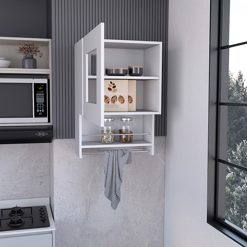 Armoire de cuisine murale, trois tablettes