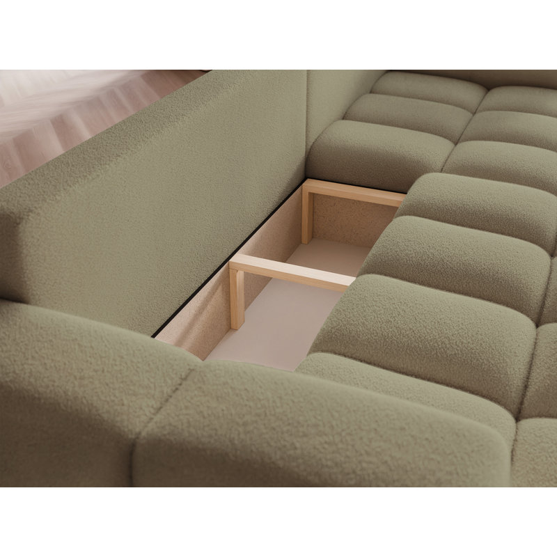 4 Seater Sofa Bed, Green