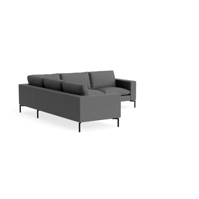 MTO - The New Standard L-Shaped Sectional - Small with Black Legs