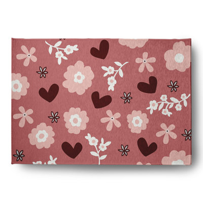 Dystiny Chenille Floral Indoor Rug