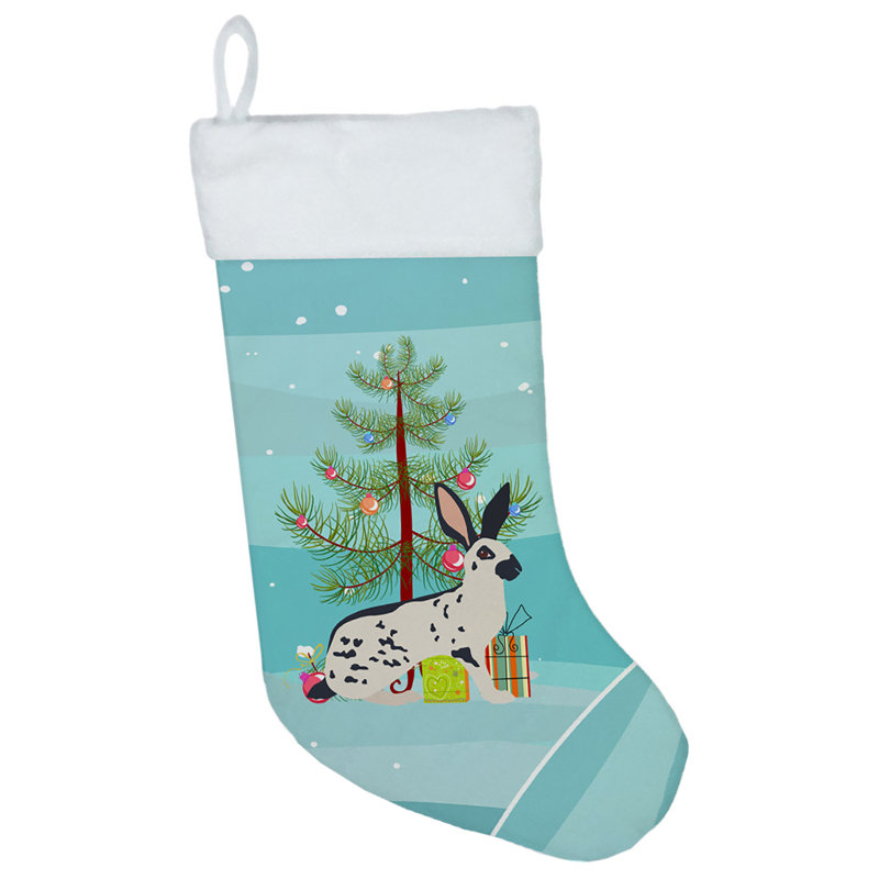 English Spot Rabbit Christmas Stocking