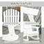 Chaise avec chaise berçante en bois Adirondack
