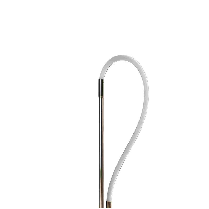 Lampe de table 20,5 po à DEL en tube Elastilight avec extrémité magnétique contemporaine en or rose, Or rose