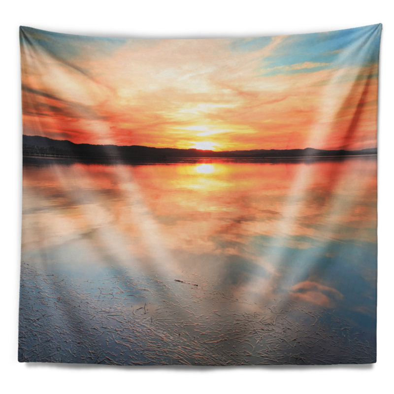 Tapisserie coucher de soleil sensationnel en Australie, H 32 po x l 39 po