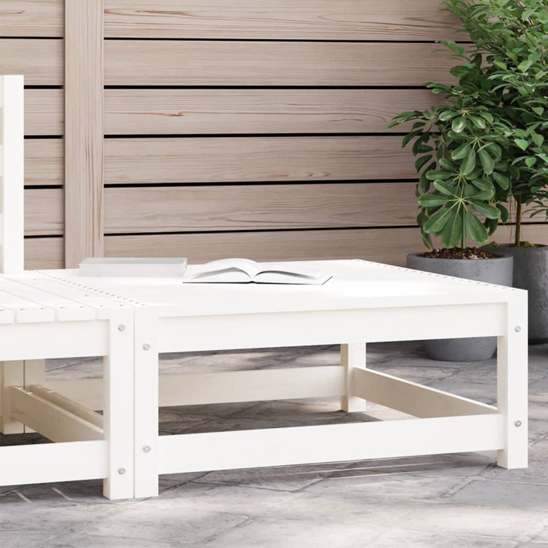 Putra Outdoor Ottoman, White