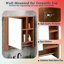 Armoire de toilette murale à miroir avec porte-serviettes, rangement dissimulé et ouvert-1530507817