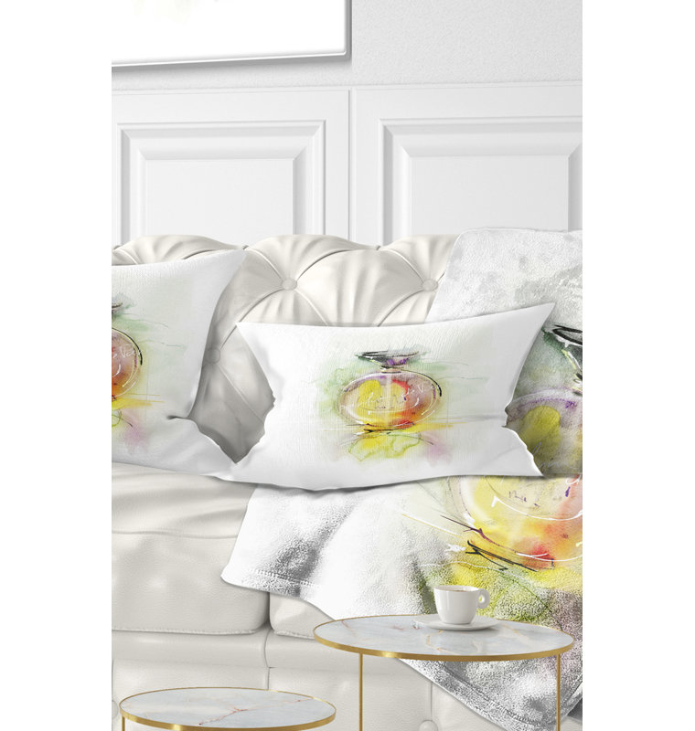 Perfume Bottle - Coussin décoratif imprimé floral