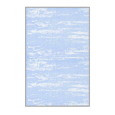 Tapis de couloir doux (2,6 x 4,9 pi), 100% polyester, hauteur de poils de 0,3 po | Antibactérien, antidérapant, 650 g / m² | Lavable à la machine, impression numérique 3D | Parfait pour le salon, le vestibule et la chambre à coucher
