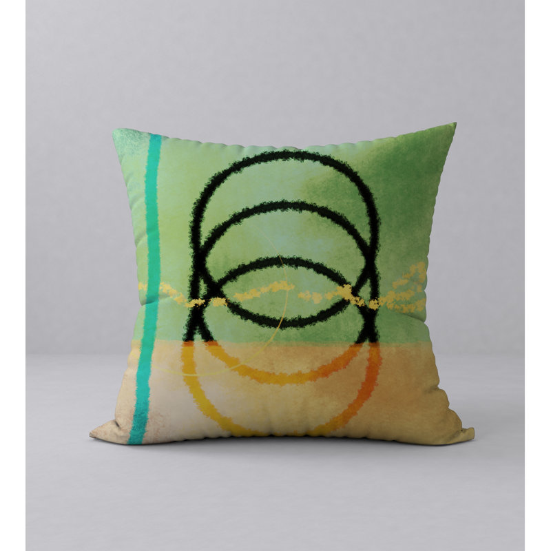 Abstract Reversible Throw Pillow, 24" x 24"