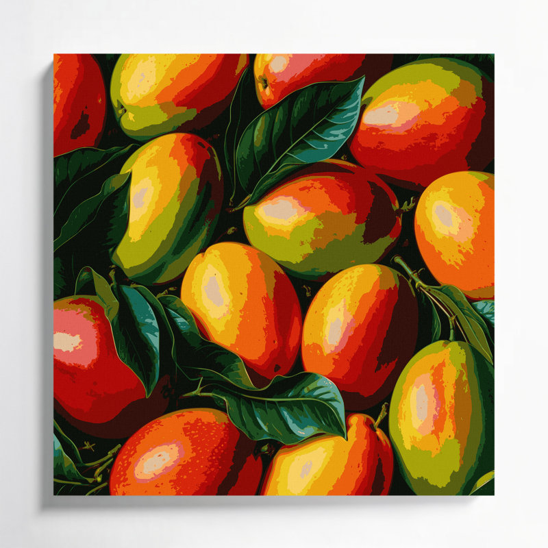 «Fruit Mango», art mural sur toile vert Tommy Atkins, H 32 po x l 32 po