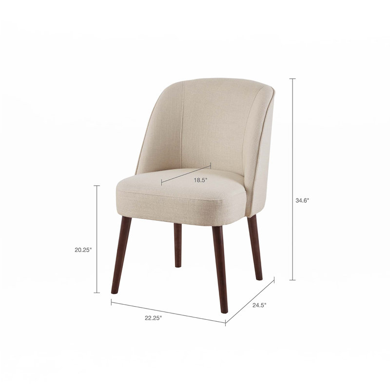 Chaise de salle à manger à dossier arrondi (ensemble de 1), Naturel