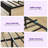 Bed Frame with Headboard & LED Lights, Metal Platform Bed with USB Charging Station, No Box Spring Needed-1299352097-1299352096