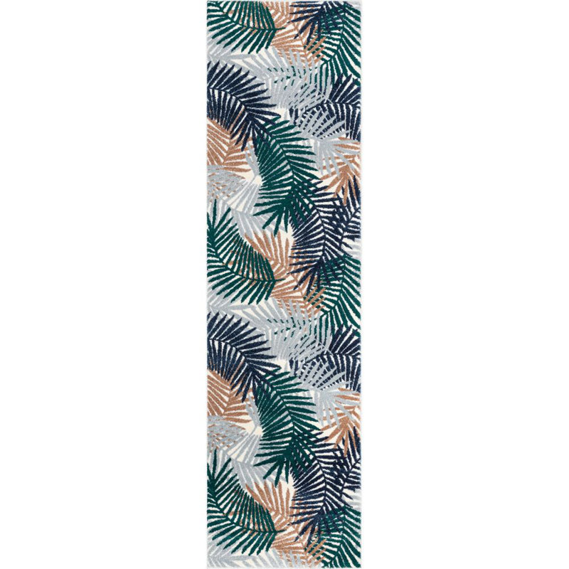 Leona Floral Synthetic Area Rug, Runner 80cm x 300cm