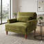 Chaise d'appoint moderne avec pieds à colonnes romaines rétro, fauteuil rembourré surdimensionné avec support lombaire ergonomique et accoudoirs circulaires-1209090401