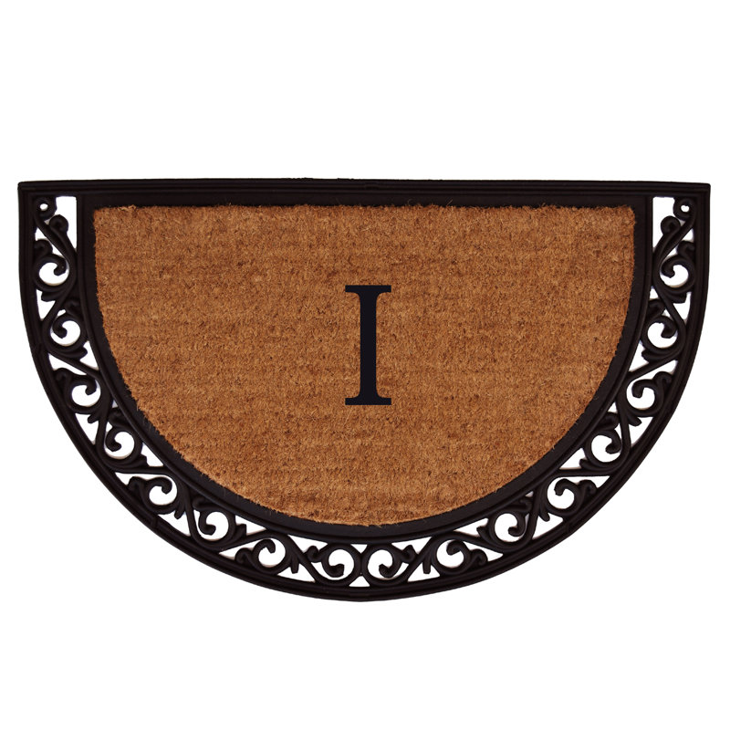 Assemgul Non-Slip Outdoor Doormat, Semi-Circle 1'6" x 2'6", I
