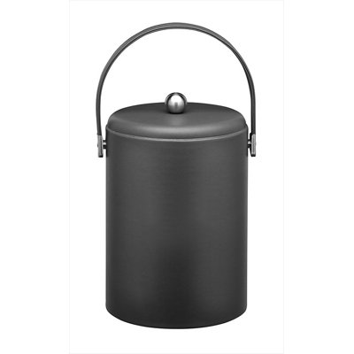 Seau à glace en similicuir 5 qt noir Keeney
