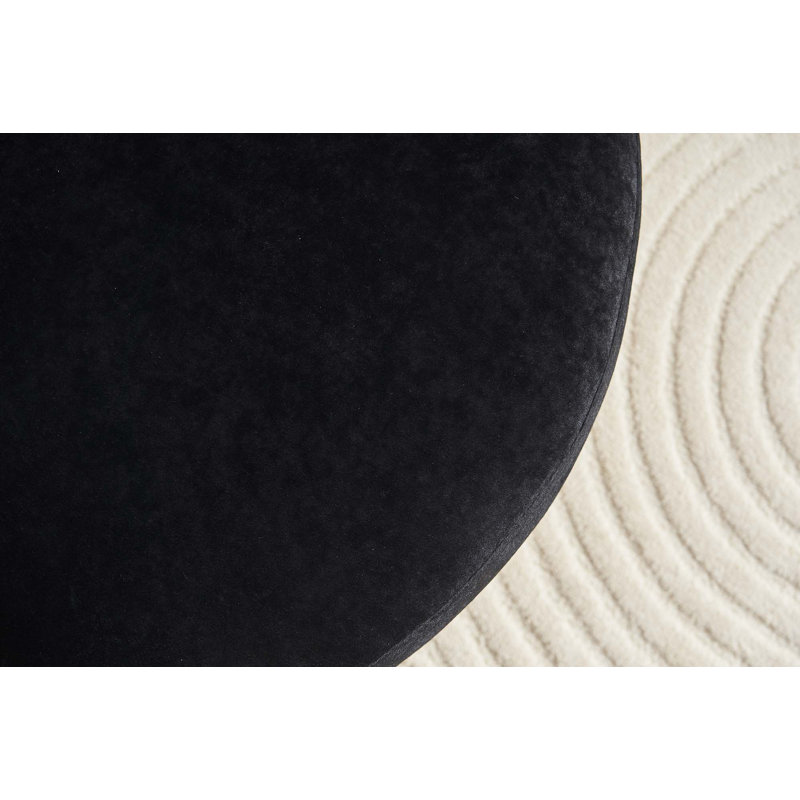 Fauteuil demi-tonneau Lindall, Velours noir