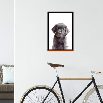 «Chocolate Lab Puppy» par Watercolor Luv - reproduction d'art