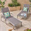 Ensemble de chaises longues en aluminium Oxton