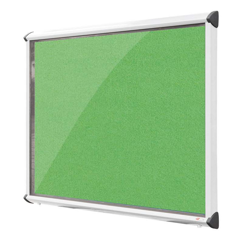 Exterior Wall Mounted Bulletin Board, 57cm H x 71.2cm W, Aluminium, Apple Green