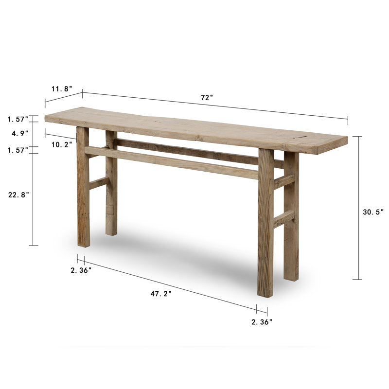 Dearbhl 72'' W Solid Wood Console Table