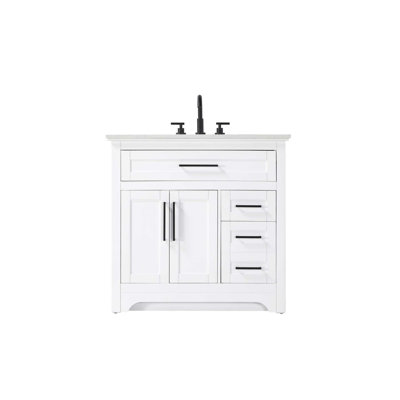 Meuble-lavabo simple blanc 36 po
