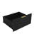 Black 9 Drawer Dresser With Golden Handles, 63″ Wavy Panel Storage Chest-684077921