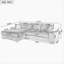 Canapé modulaire 2 pièces rembourré-219143321