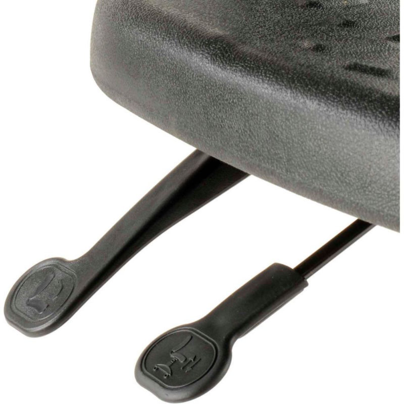 Backed Adjustable Height Ergonomic Lab Stool with Footring Wheels