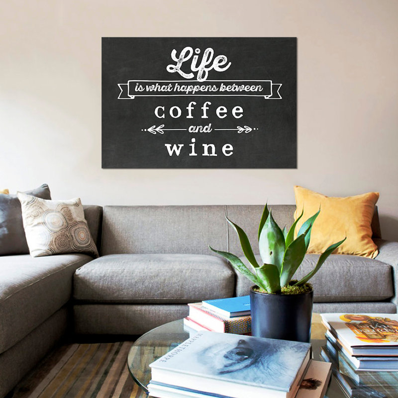 «Coffee & Wine» par Amanda Murray, reproduction sur toile, H 18 po x l 26 po x p 1,5 po, Toile tendue