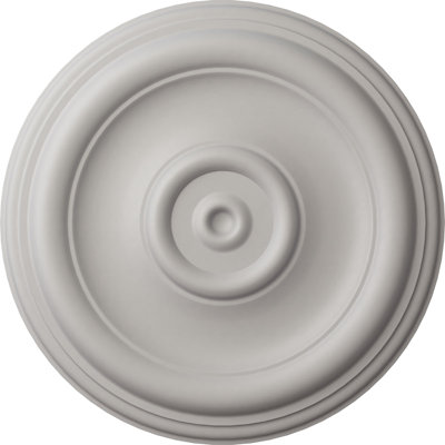 Endurathane Traditional Ceiling Medallion, 12"OD x 1"P (Fits Canopies up to 2 3/4"), Hand-Painted Ultra Pure White Finish