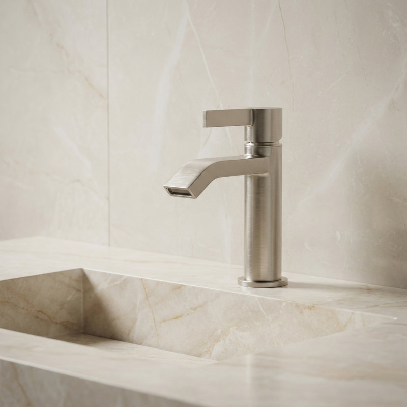 Single Lever Basin Mixer Faucet, Brushed Nickel