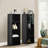 71" H 8-Tier Double-Decker  Multimedia Storage,  With Adjustable Shelves Narrow Bookcase-2054518573