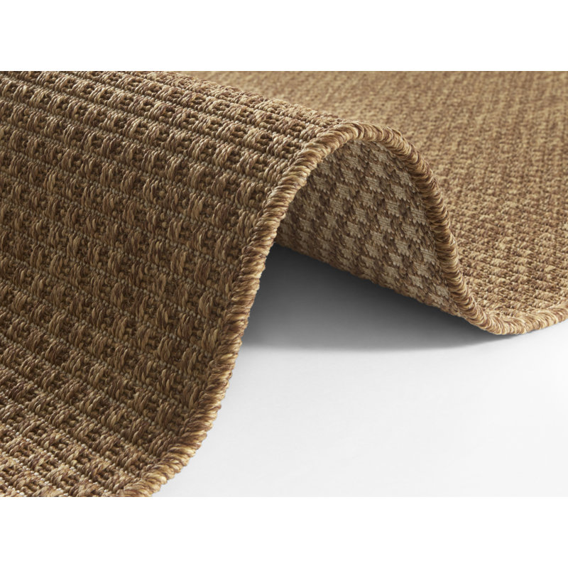 Flatweave Brown Rug, Runner 80 x 500 cm
