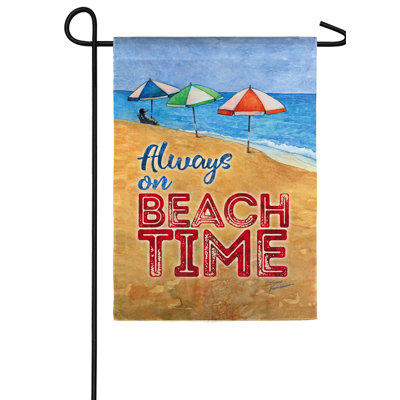 « beach life », suède de 2 côtés 18 x 12,5 po drapeau de jardin